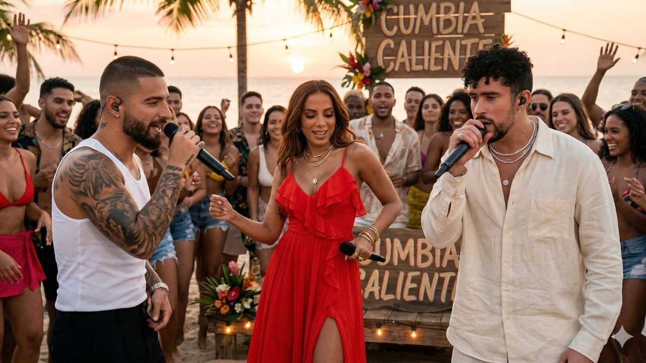 Calor de Tres - Maluma ft Anitta y Bad Bunny | Cumbia Remix Oficial 2026