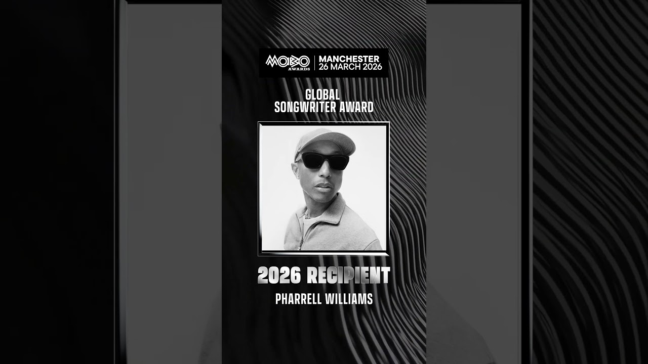 Pharrell to be honoured with the Global Songwriter Award at the 2026 MOBO Awards | #MOBOAwards