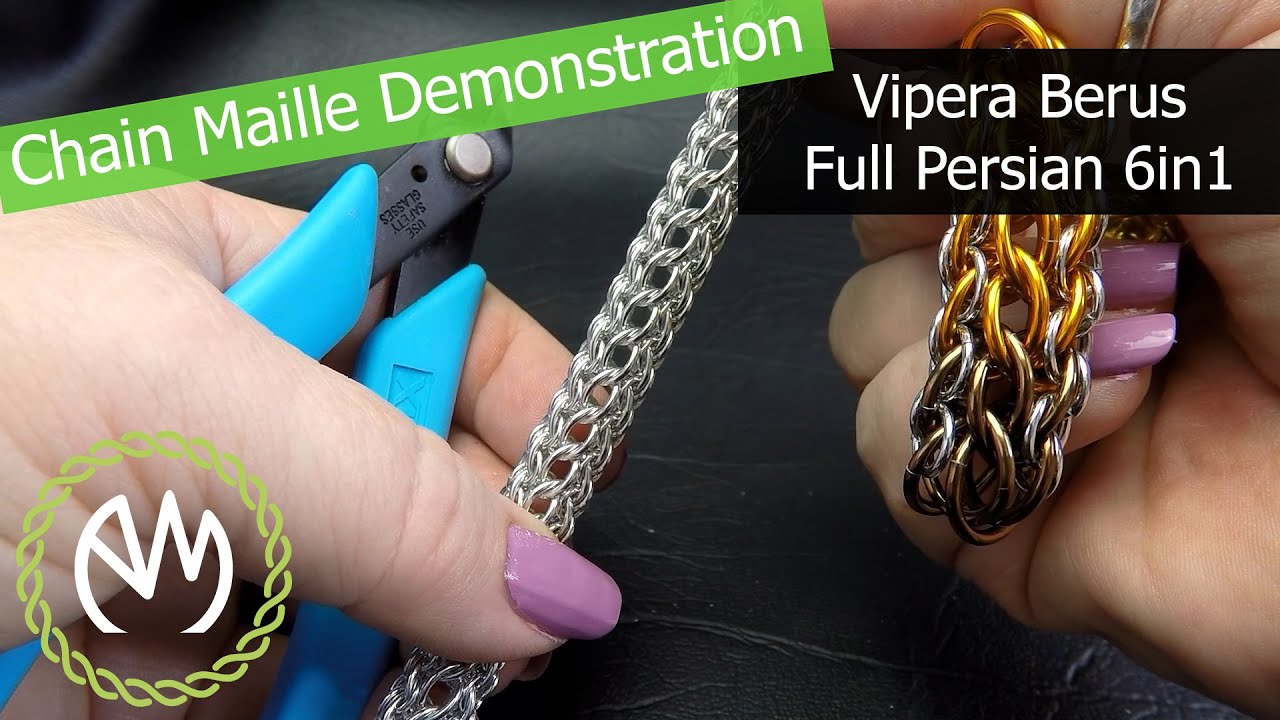 Chain Maille Weave Tutorial - Vipera Berus Full Persian 6in1