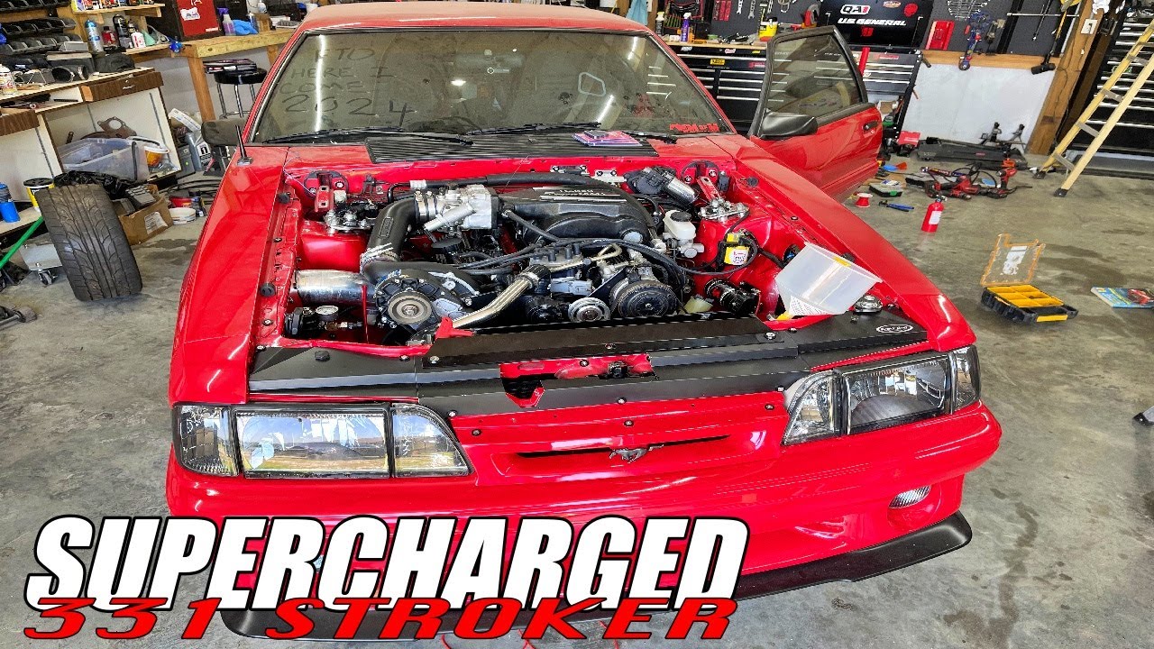 Первый запуск двигателя Vortech Supercharged 331 stroker с двигателем Fox Body!