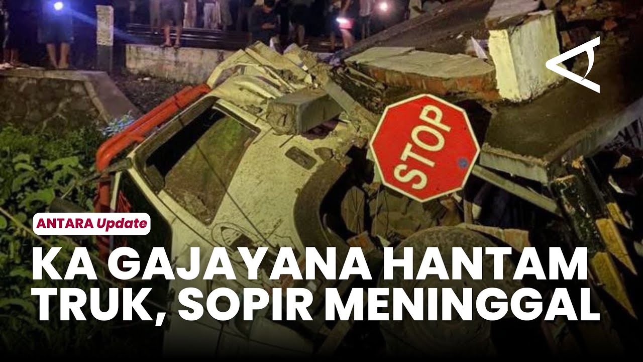 KA Gajayana hantam truk mogok di atas rel, sopir meninggal di tempat