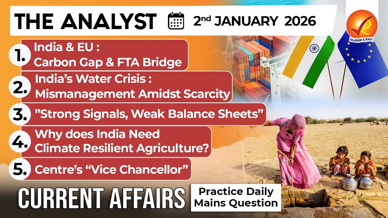 Current Affairs Today 2 JAN 2026 I UPSC Daily Current Affairs I The Hindu Analysis I The Analyst