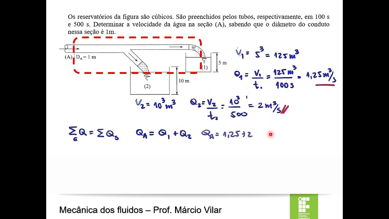 exercício 1   equação da continuidade