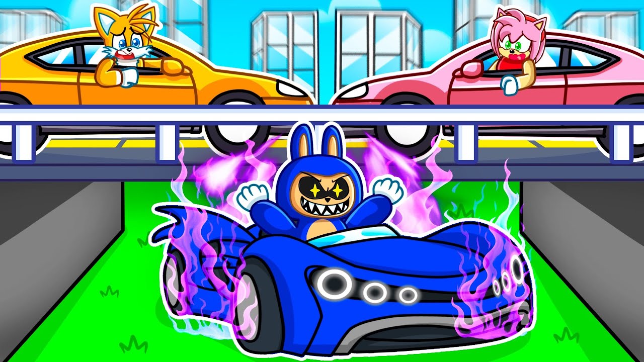 LABUBU CAR SPEEDRUNNER vs HUNTERS In DRIVING EMPIRE!
