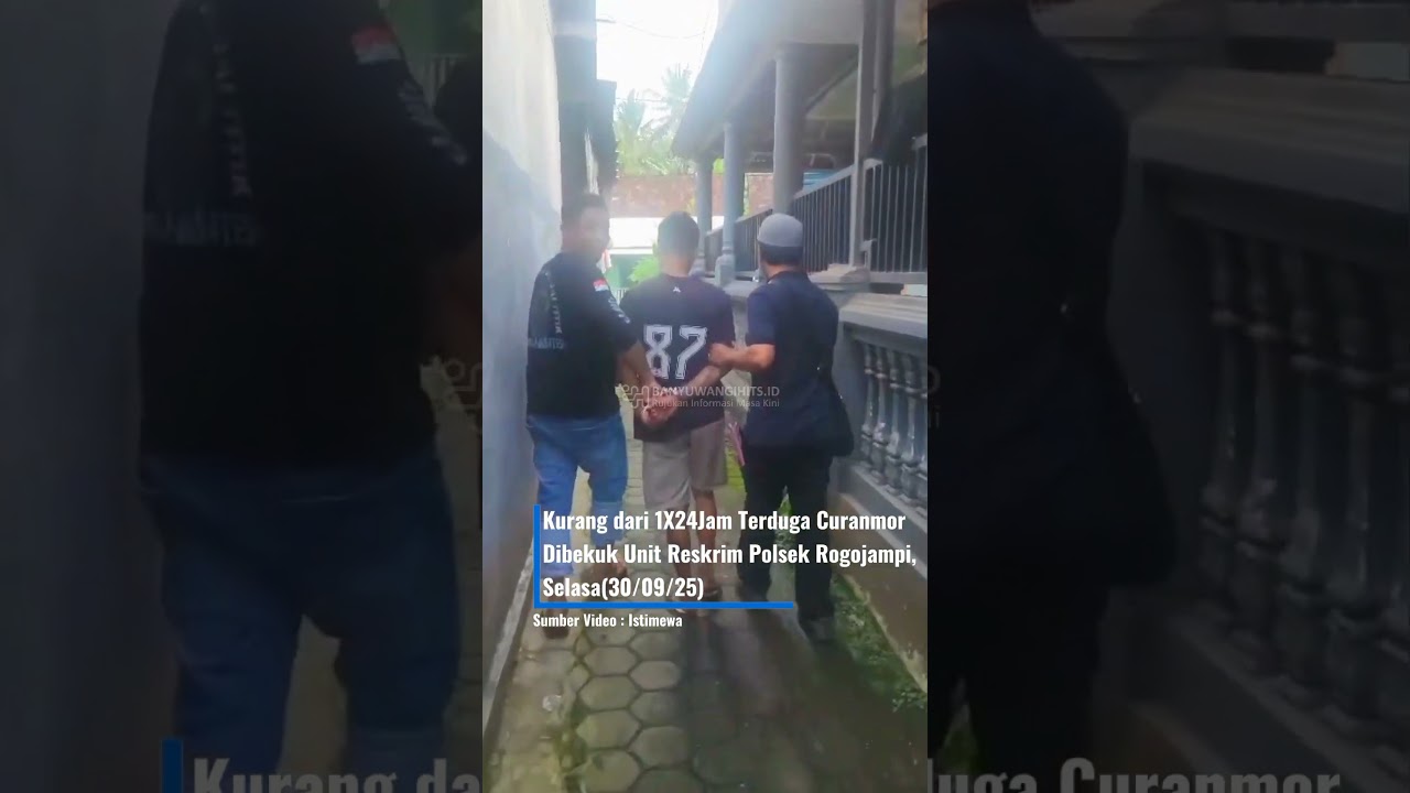 Kurang dari 1X24Jam Terduga Curanmor Dibekuk Unit Reskrim Polsek Rogojampi, Selasa(30/09/25). #news