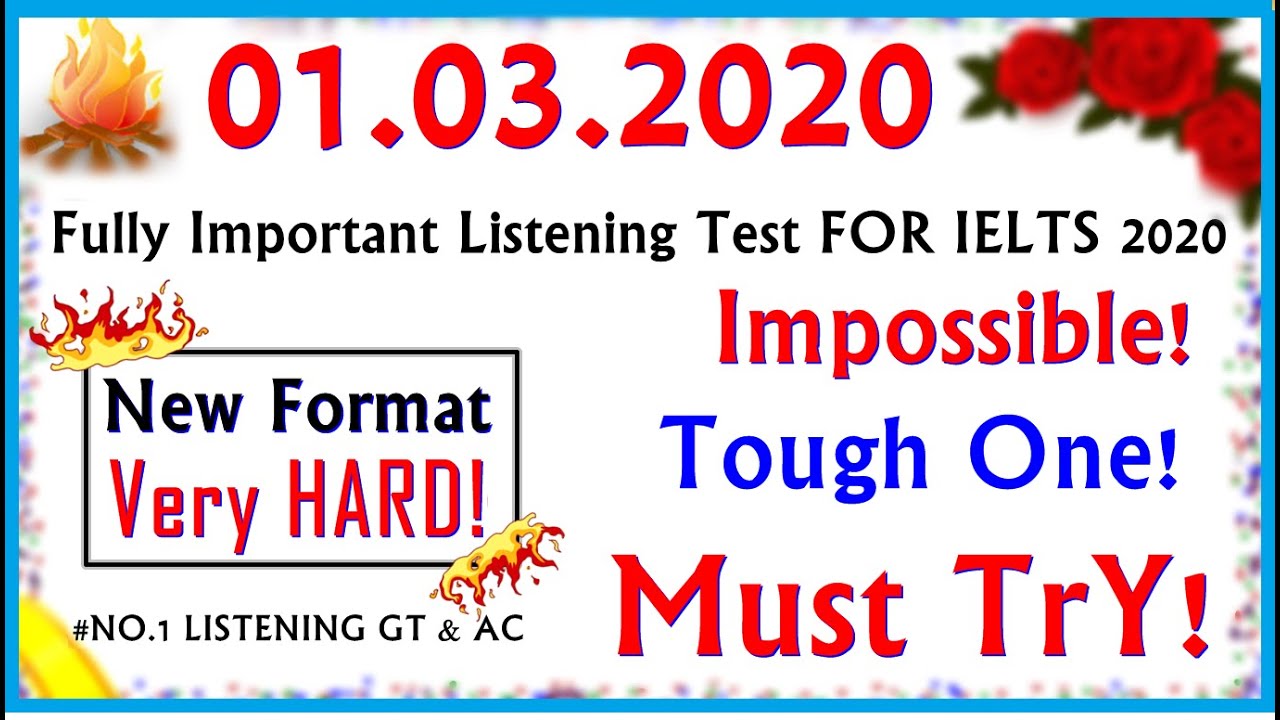IELTS LISTENING PRACTICE TEST 2020 WITH ANSWERS | 01.03.2020