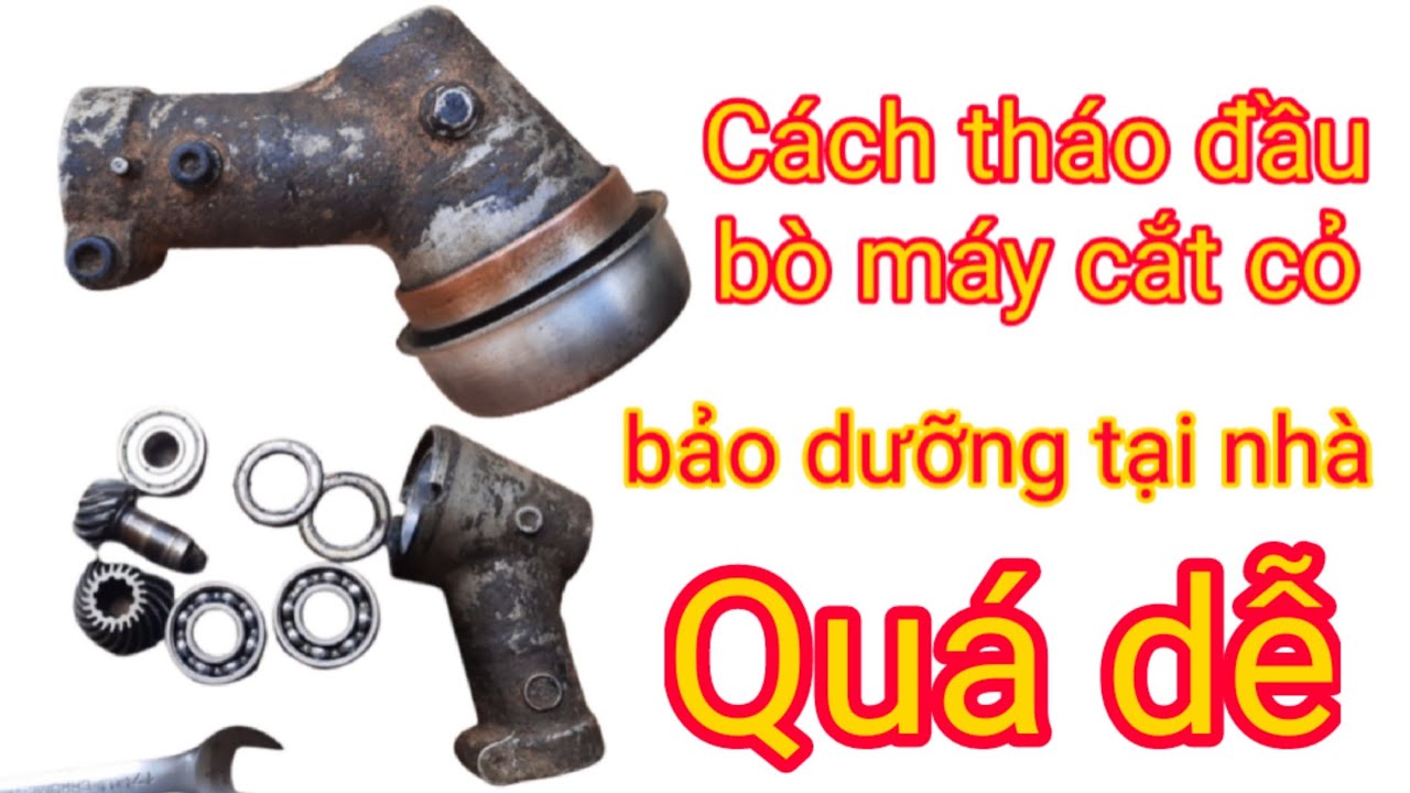 Hướng dẫn Anh Em cách tháo đầu bò máy cắt cỏ đơn giản tự làm tại nhà. Kiểm tra, vệ sinh và bảo dưỡng
