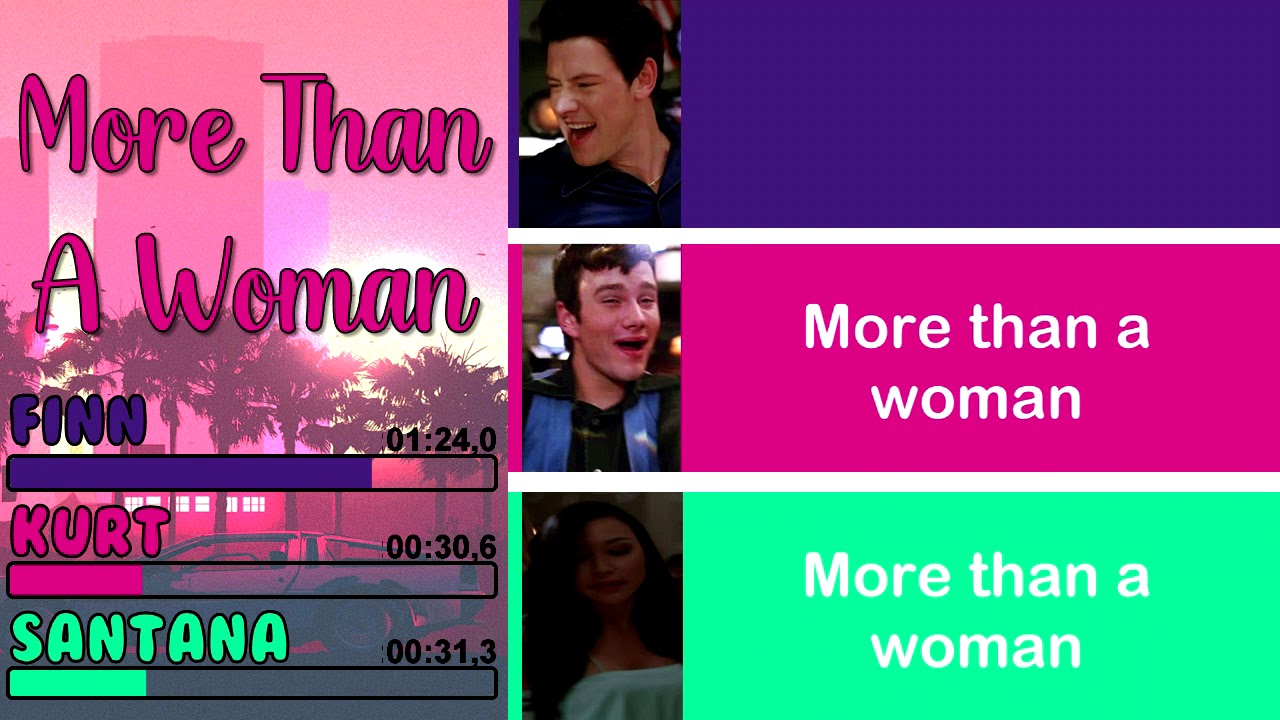 Glee - More Than a Woman | Line Distribution + Lyrics