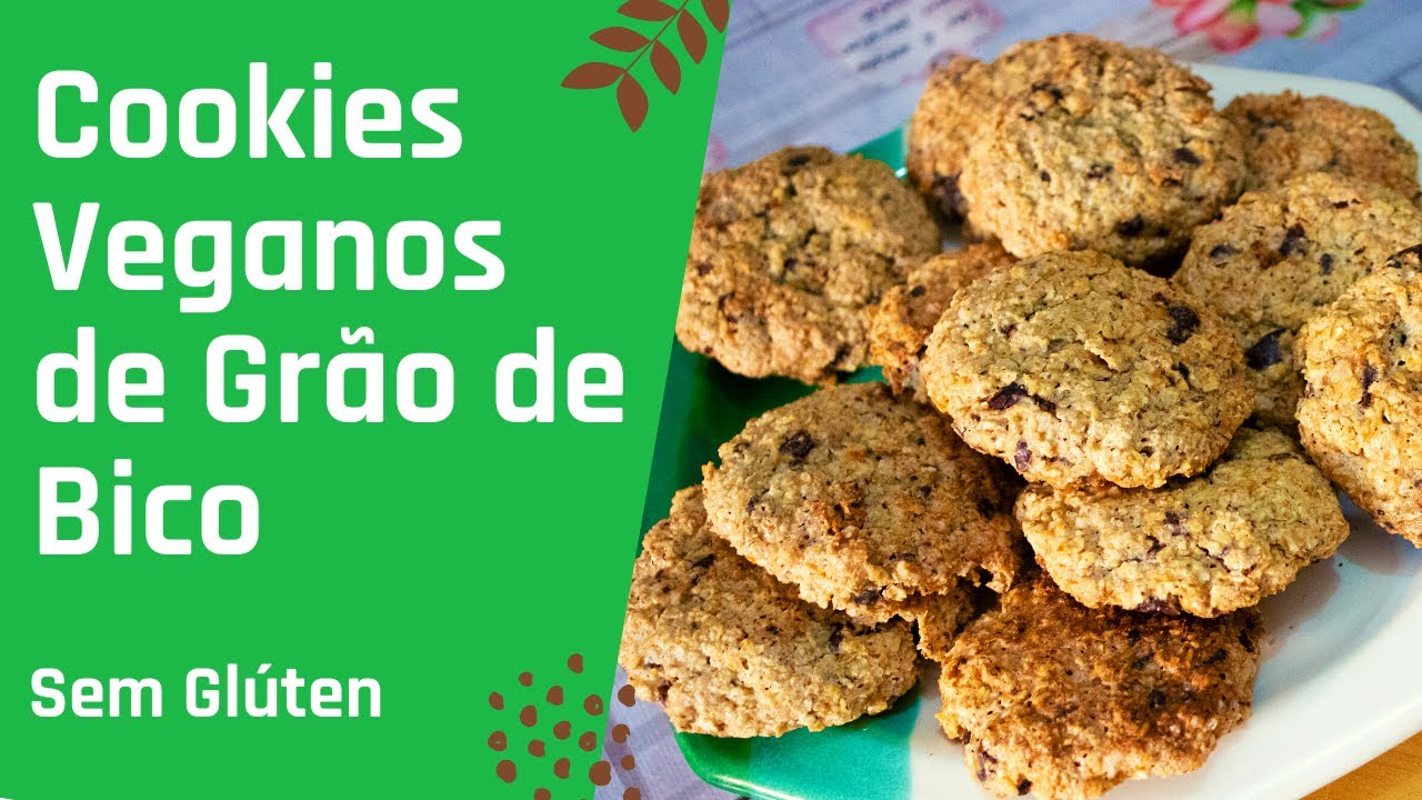 Cookies Veganos de Grão de Bico – Sem glúten, com gotas de chocolate!