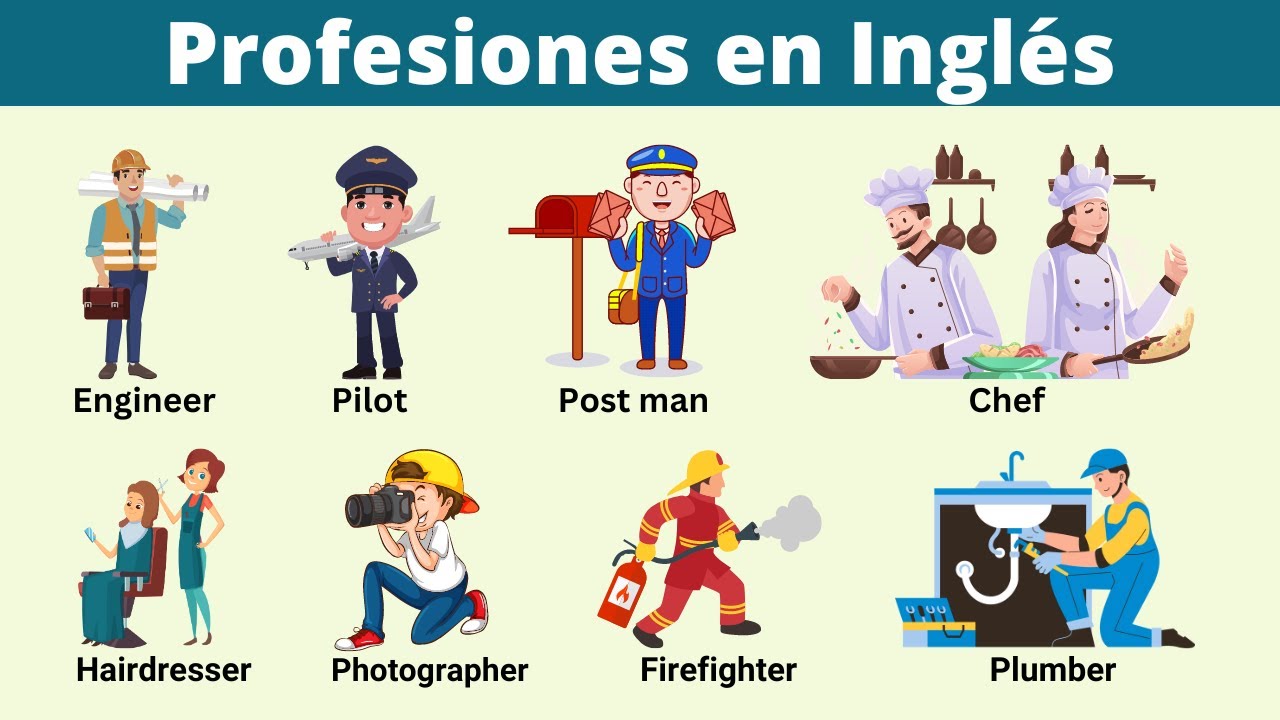 Lista de ocupaciones y profesiones en ingl&eacute;s con imagenes