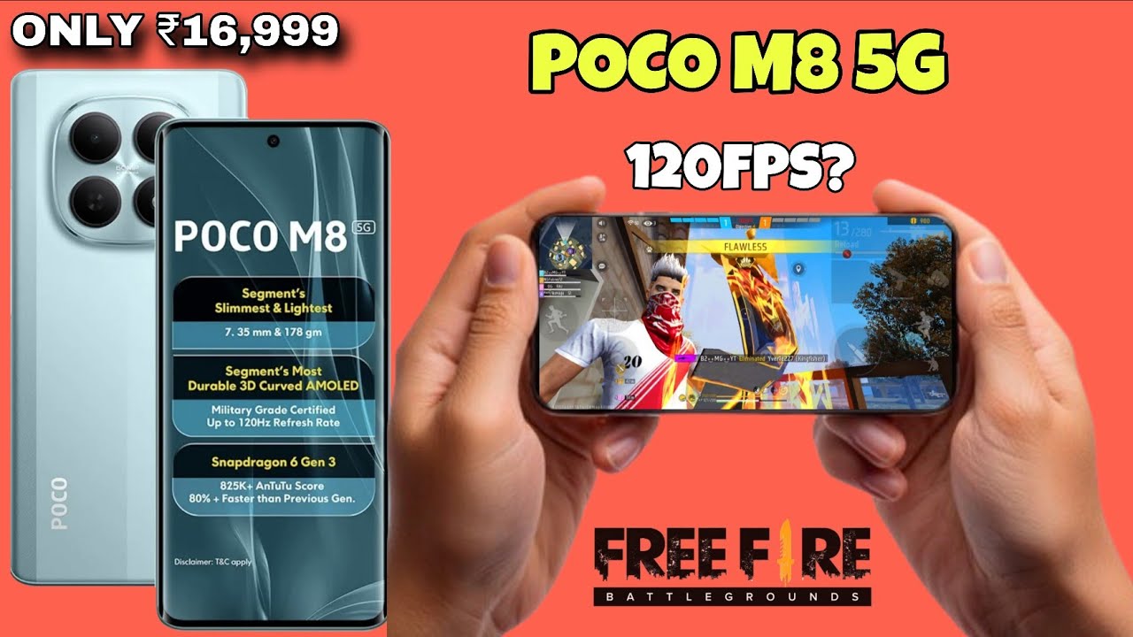Тест игры в Free Fire на Poco M8 || Тест игр на Poco M8 || Poco M8 5G