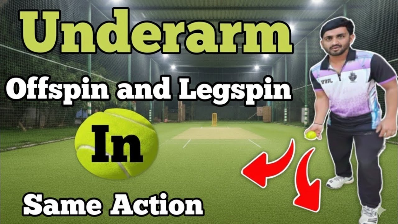 Underarm Legspin and Offspin in Same Style Action || turf cricket bowling tips !