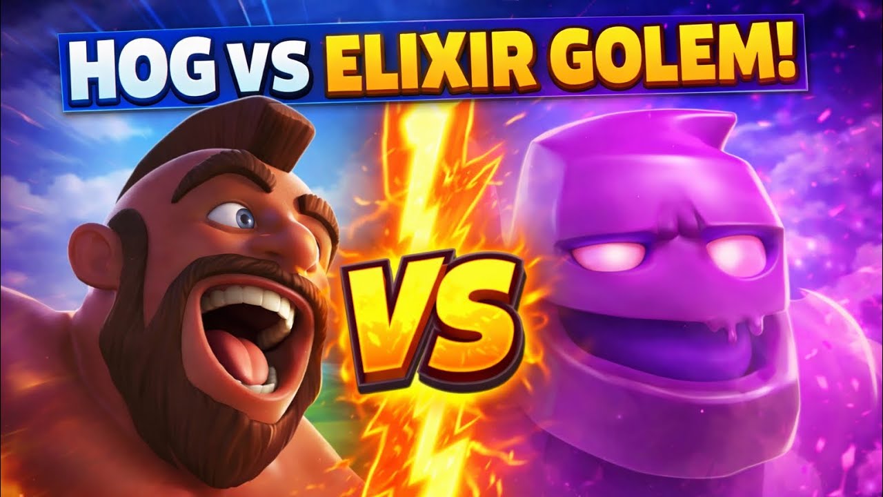 Hog Rider vs Elixir Golem – Who Wins?! 😱