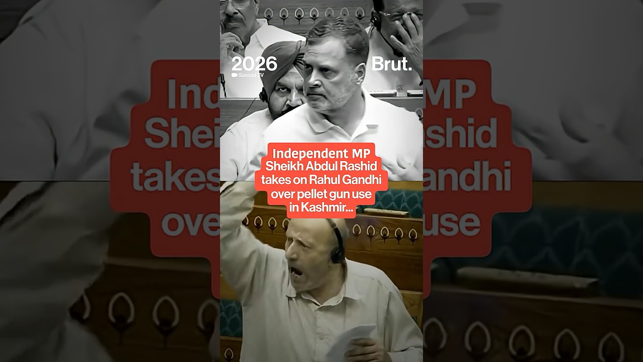 Sheikh Abdul Rashid attacked Rahul Gandhi over Kashmir's pellet gun issue.
