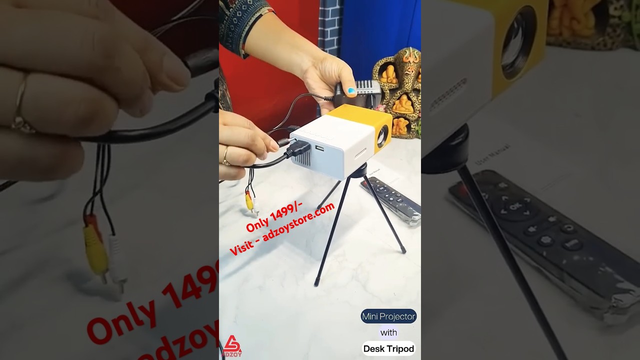 ADZOY #Tutorial Mini #Projector & Tripod Stand for Cartoon/LED Pico Movie/Home #Theater #Kids #Gift
