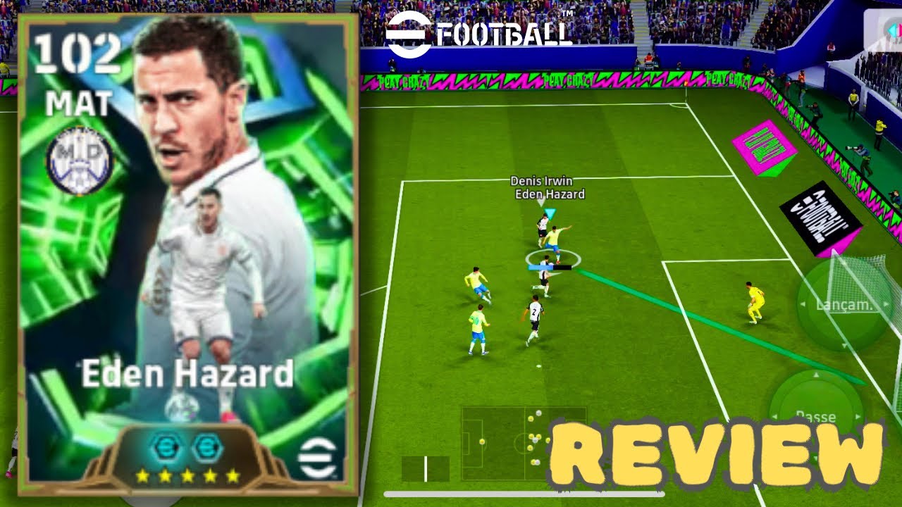 GAMEPLAY COM EDEN HAZARD DO PÊNALTI DIÁRIO NO EFOOTBALL MOBILE | REVIEW 