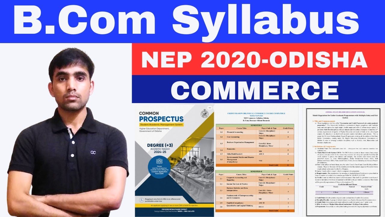 B.Com (+3) Syllabus Analysis II NEP 2020 ODISHA II All Semester II 2024-27  #nep #commerce