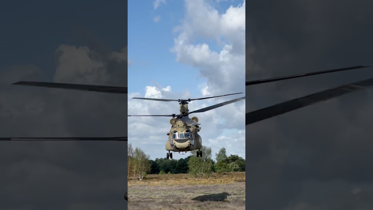 RNLAF CH-47F Chinook helicopter in the wild😎
