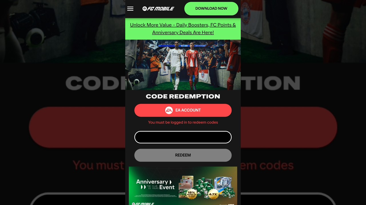 🔥NEW FC Mobile Redeem Code(October 2025)Free Coins & Gems! ⚽💎#FCMobile #FCMobileRedeemCode #FCMobile