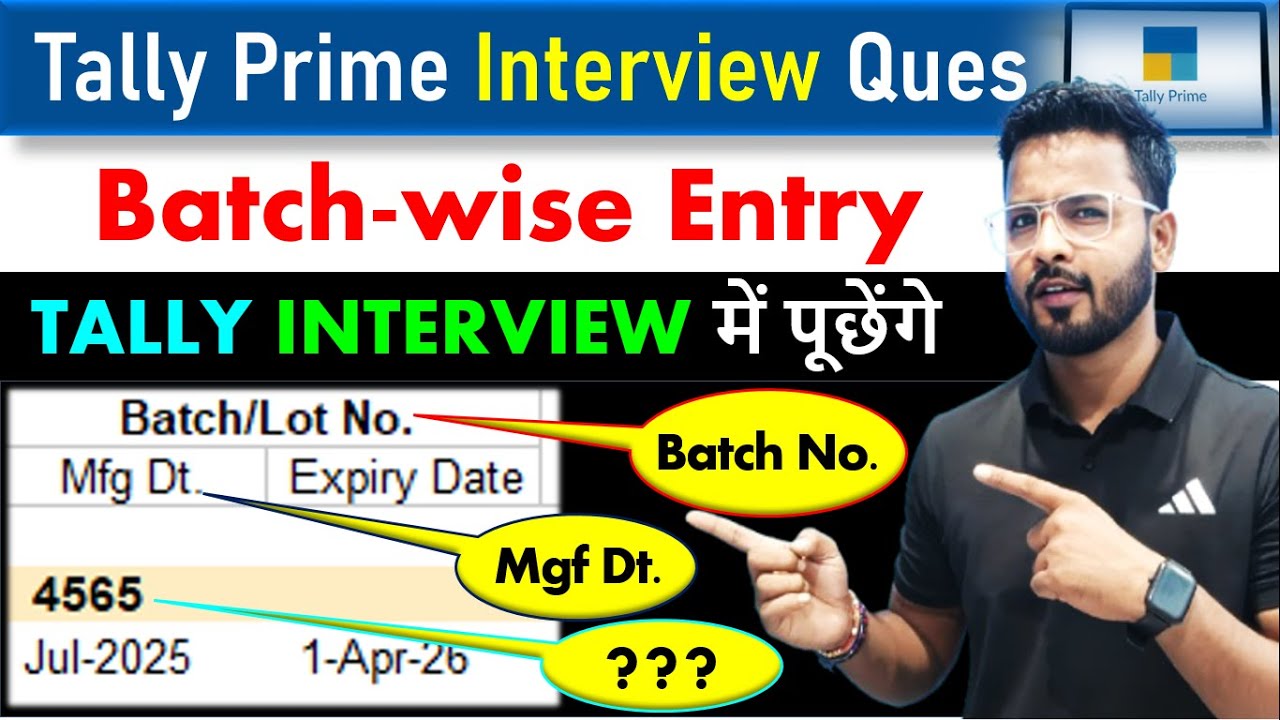 Tally Prime 🔥 Batch-wise Details in Tally Prime | Tally Prime Invoice entry