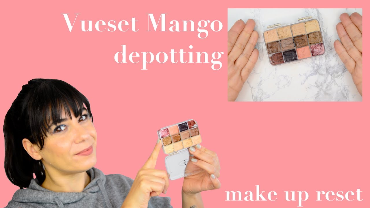 depotting makeup | Vueset Mango palette | 