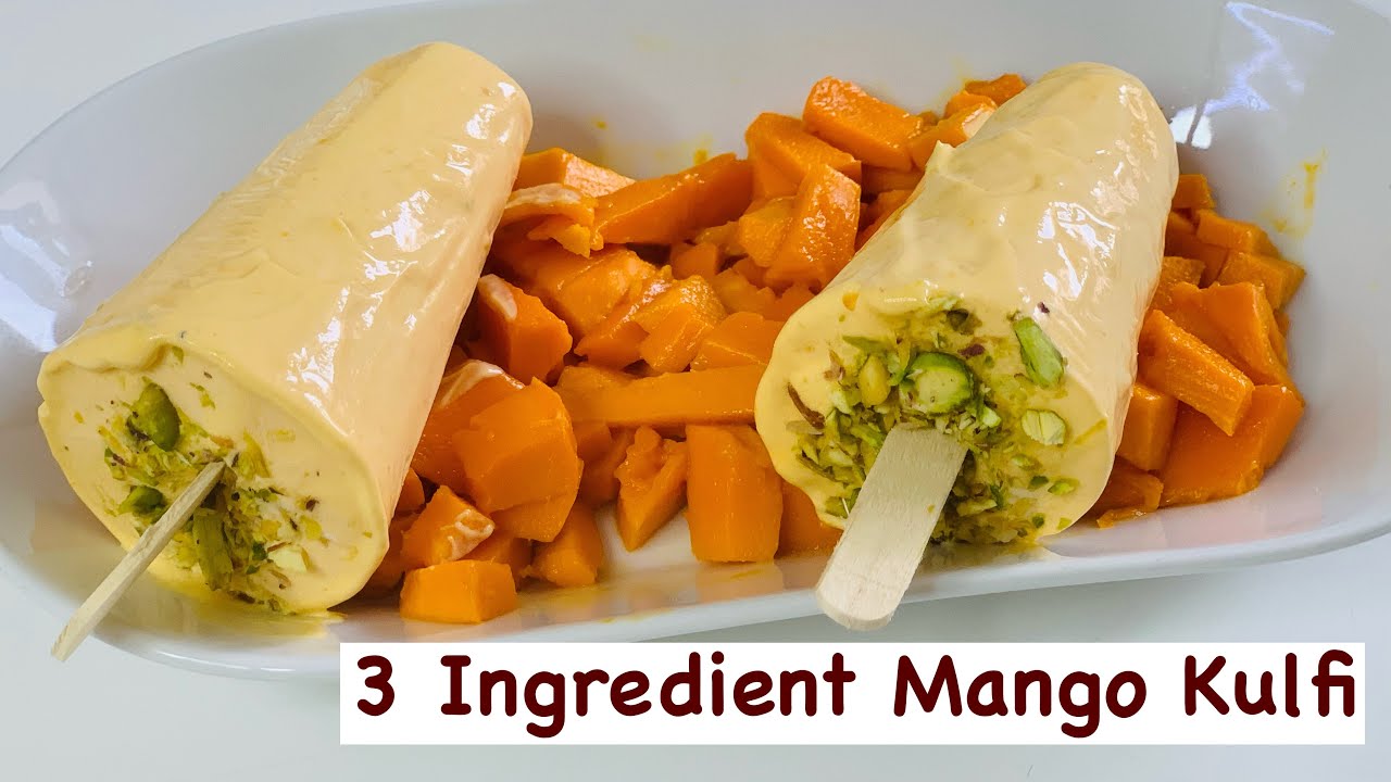Easy 3 Ingredient Mango Kulfi | No cook Mango Kulfi | 10 Minute Kulfi Recipe | Mango Kulfi