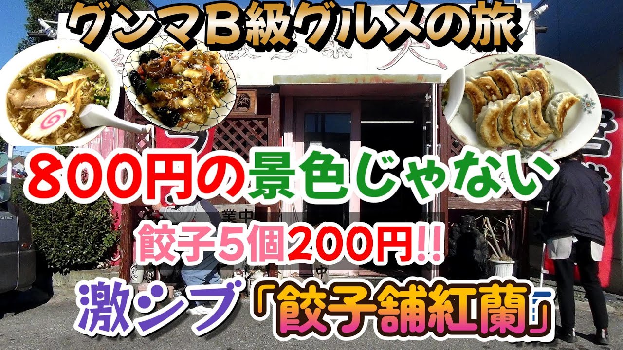 800円の景色じゃない!【餃子5個で200円】激シブ｢餃子舗 紅蘭｣編