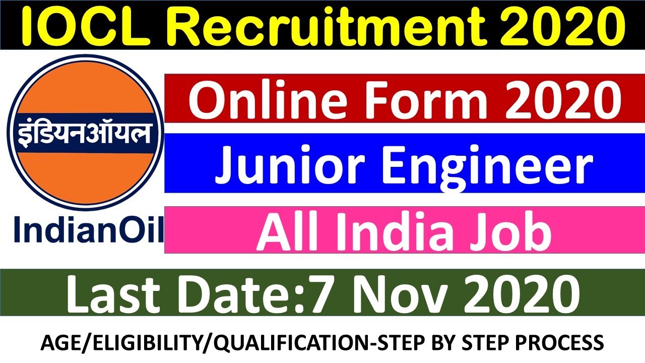IOCL recruitment 2020 how to apply online|IOCL Junior Engineer Assistant Online Form 2020|IOCL 2020