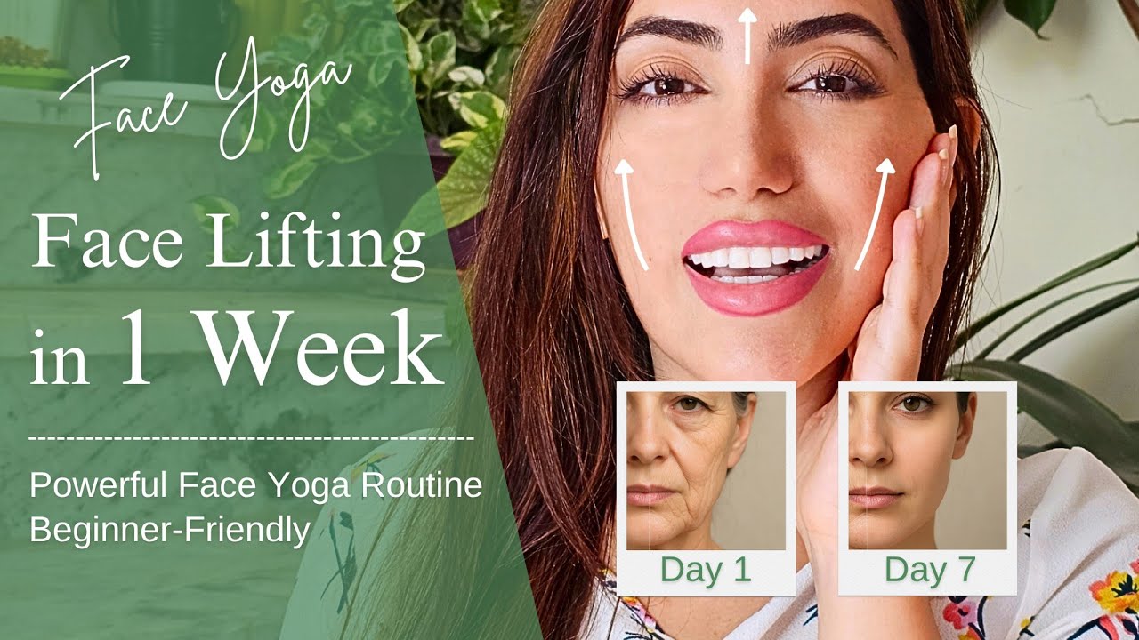 Powerful FULL FACE Massage 👉 Results in 1 week 🤩 ✨️ #faceyoga #facelift #skincareroutine