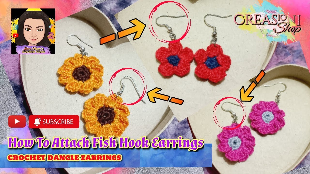 How to attach the earring fish hook