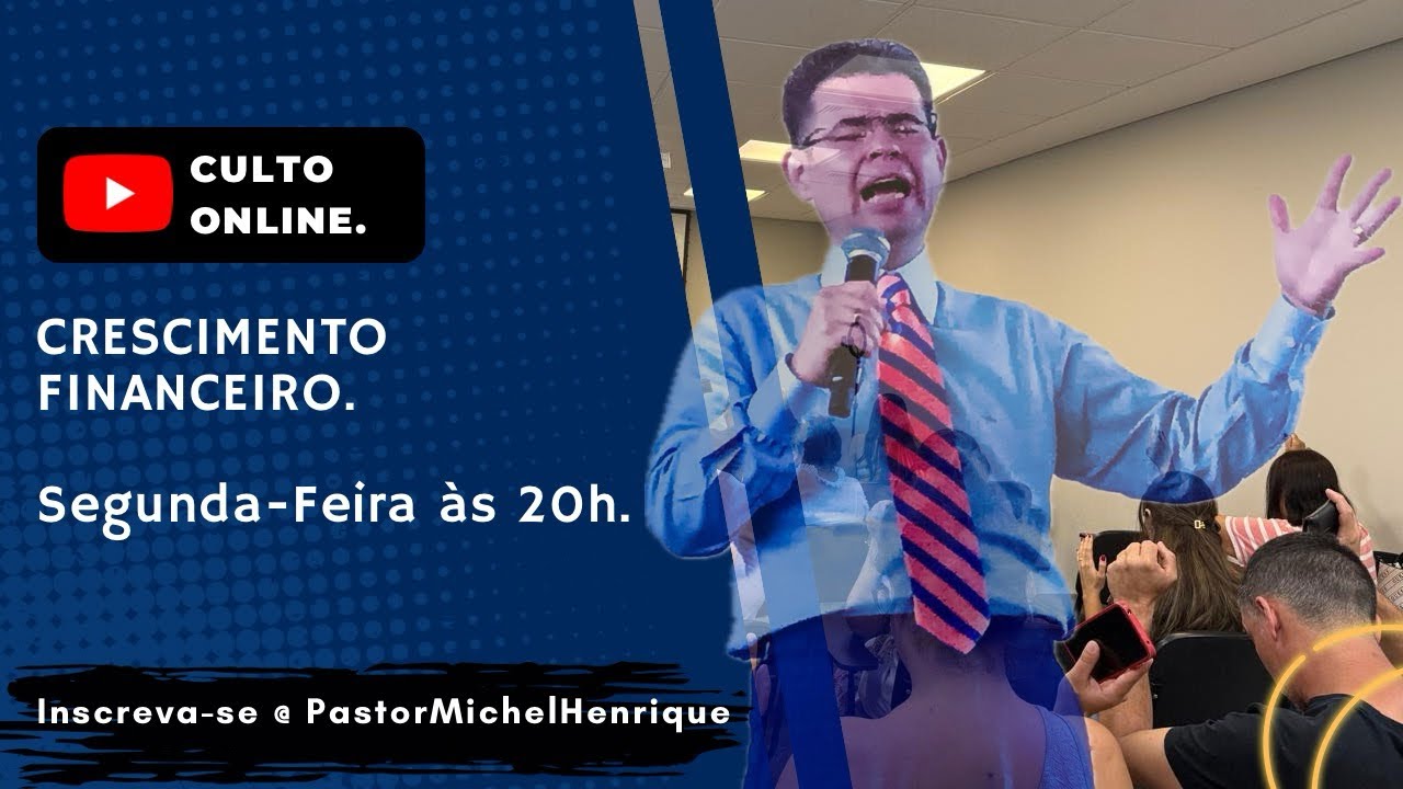📈 Culto Online – Crescimento Financeiro | Segunda-feira às 20h. #cultoonline #palavraquesalva #fé 