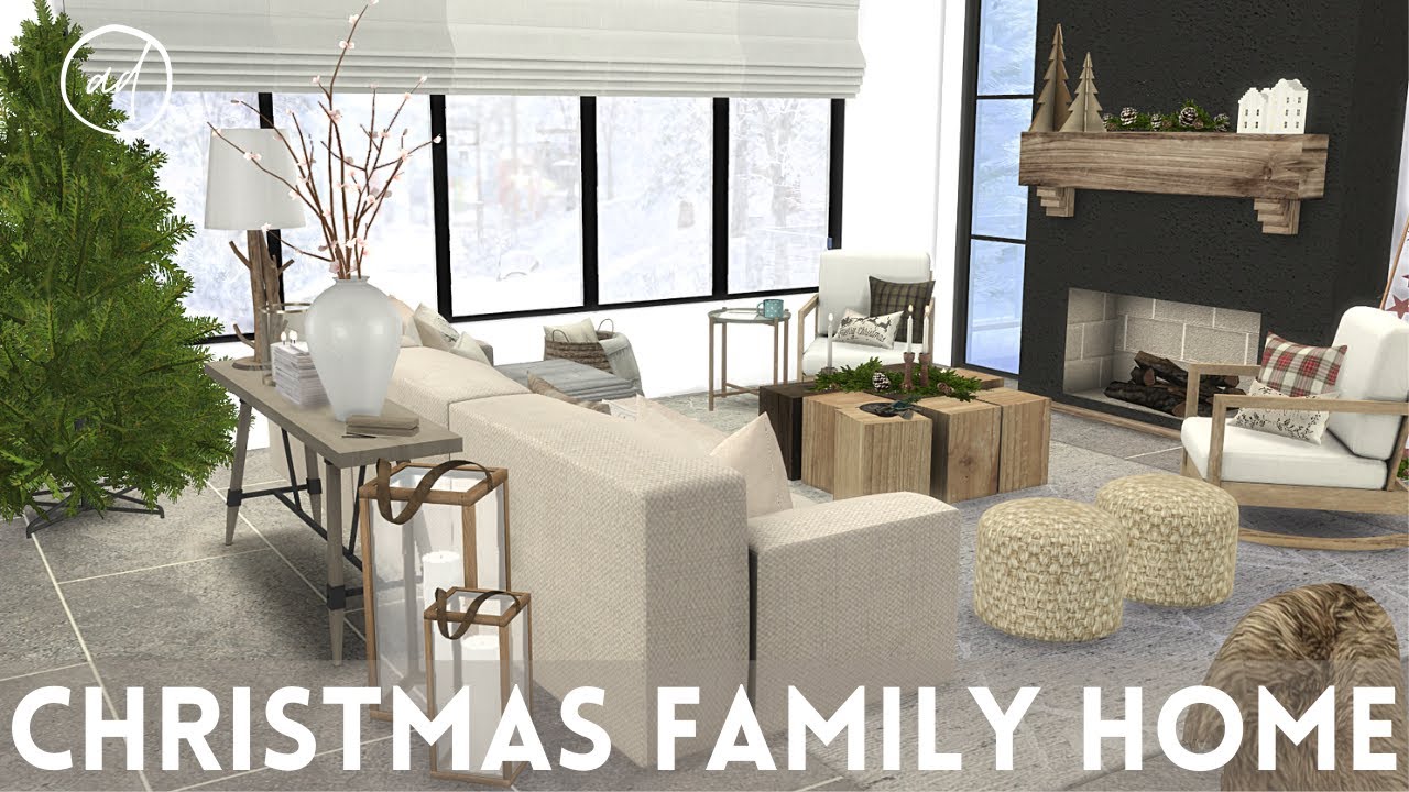 CHRISTMAS FAMILY HOME || Sims 4 || CC SPEED BUILD + CC List