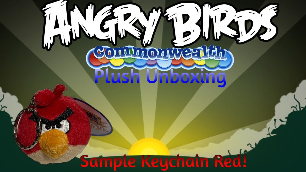 Angry Birds Plush Unboxing: Commonwealth Collection Sample Keychain Red!