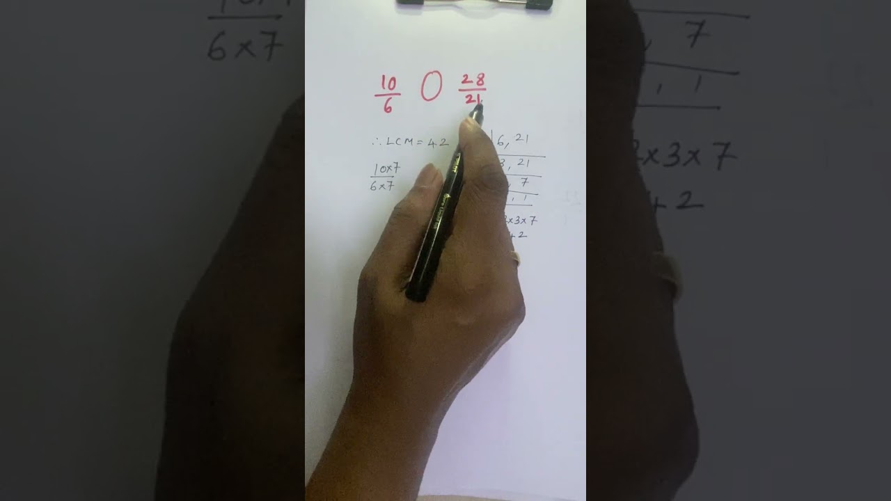 Fraction comparison challenge #maths #video 
