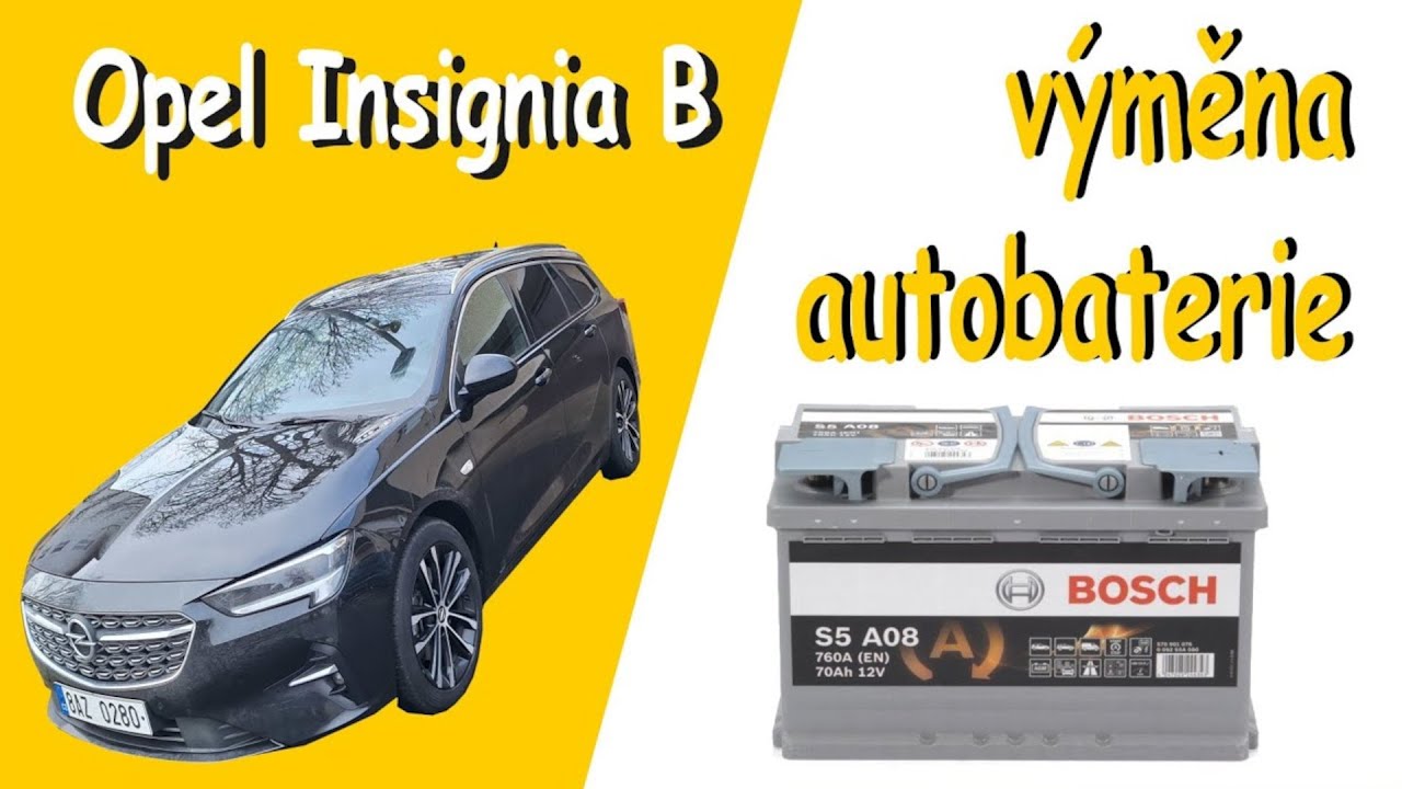 Opel Insignia B 2.0 CDTi 128 kw - výměna autobaterie / How to Change a Car Battery