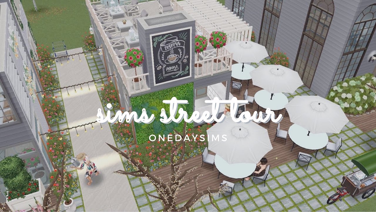 Sims Freeplay | Sims Street Tour by onedaysims 🤍✨