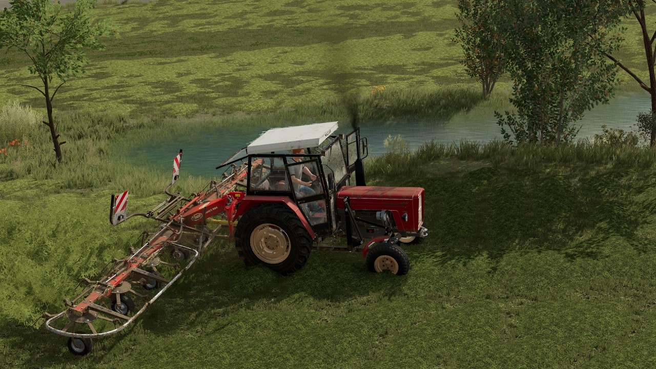 Zaczynamy sianokosy! koszenie & przetsząsanie łąk Timelapse Rozwojowy rolnik#263