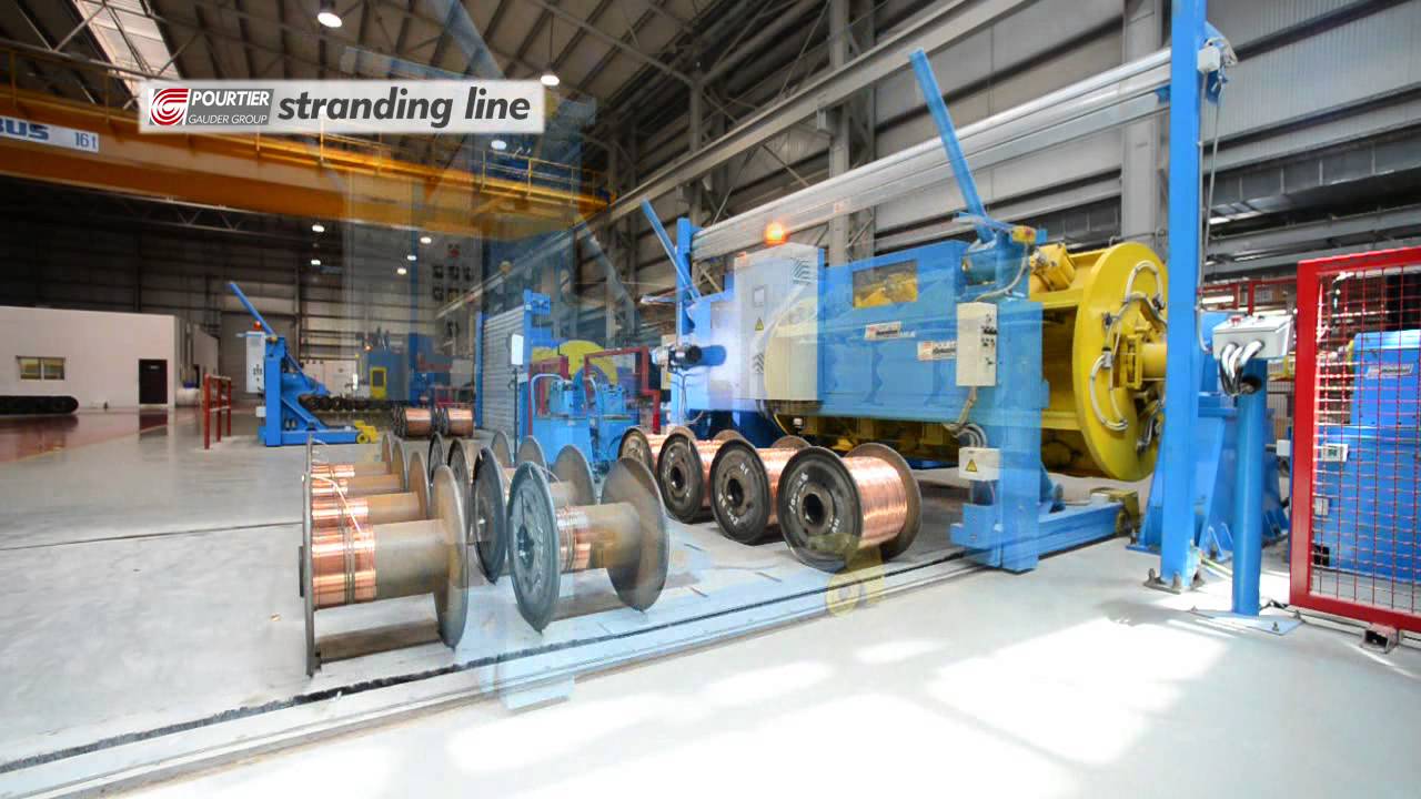 High voltage cable plant : POURTIER stranding line