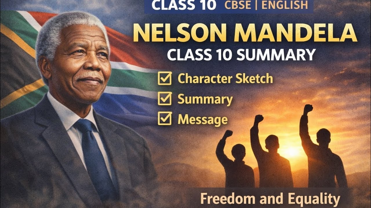 Class 10th English book first flight chapter Nelson Mandela - long walk to freedom 
