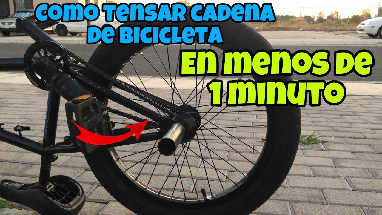 Como tensar cadena de bicicleta en menos de 1 minuto /How to fit bmx chain / how to tense bmx chain
