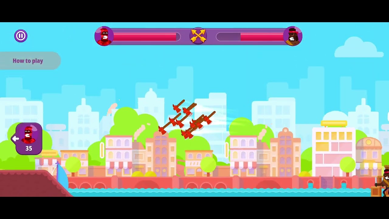 Reddish vs Arnold⚔️ #bowmaster #animality #crazyfight#gaming 