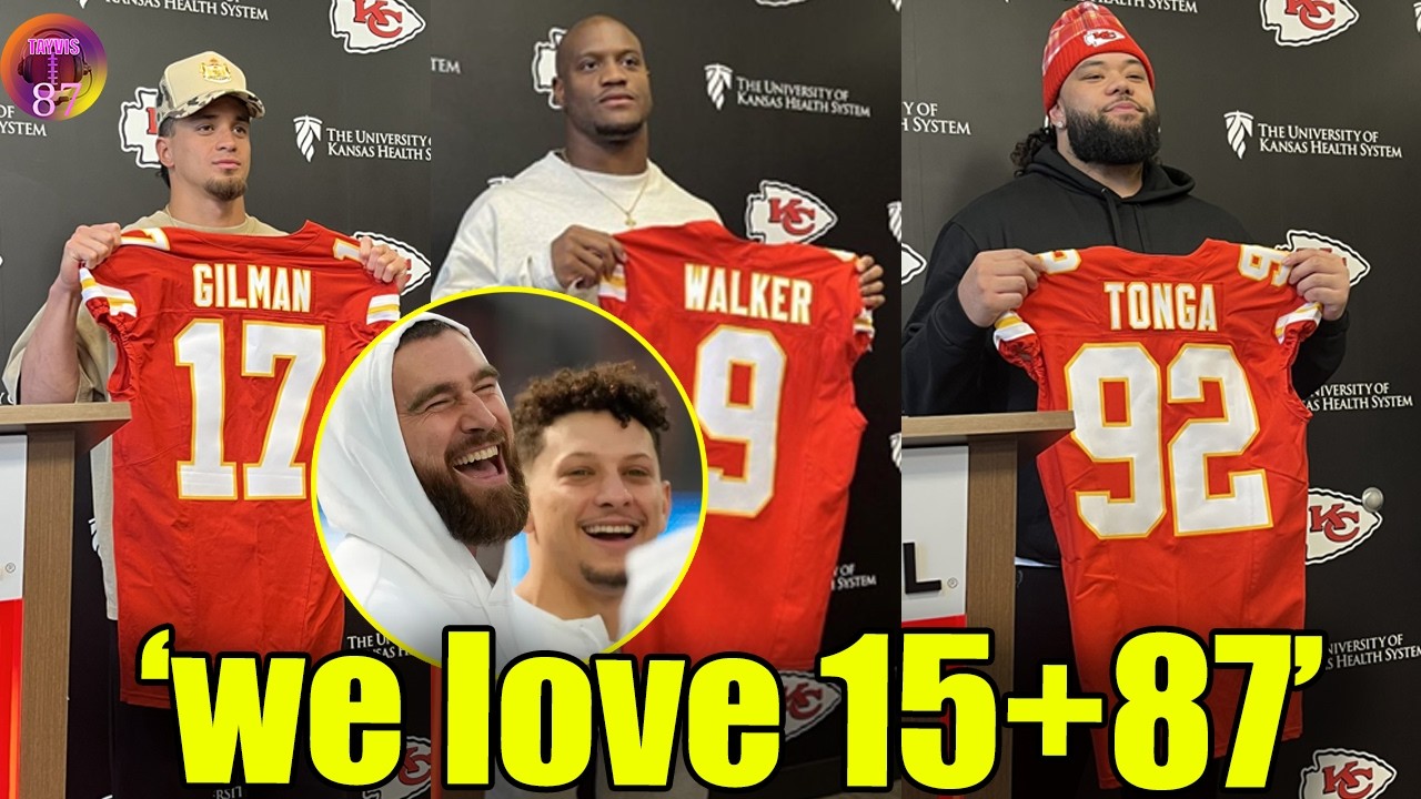 Игроки Chiefs Кеннет Уокер, Тонга и Гилман выражают уважение Трэвису Келси и Патрику Махоумсу.