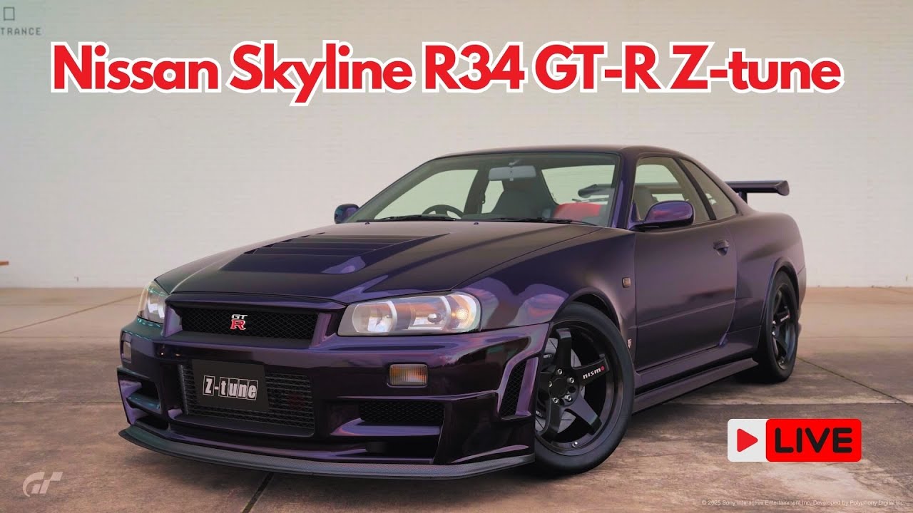 🔴LIVE - Gran Turismo 7. R34 GODZILLA - Nissan Skyline R34 GT-R Z-tune!