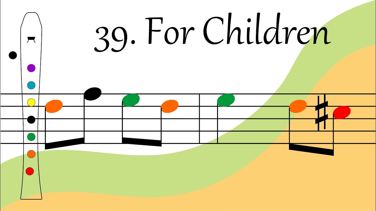 For Children - Flauta Doce - Partitura Colorida