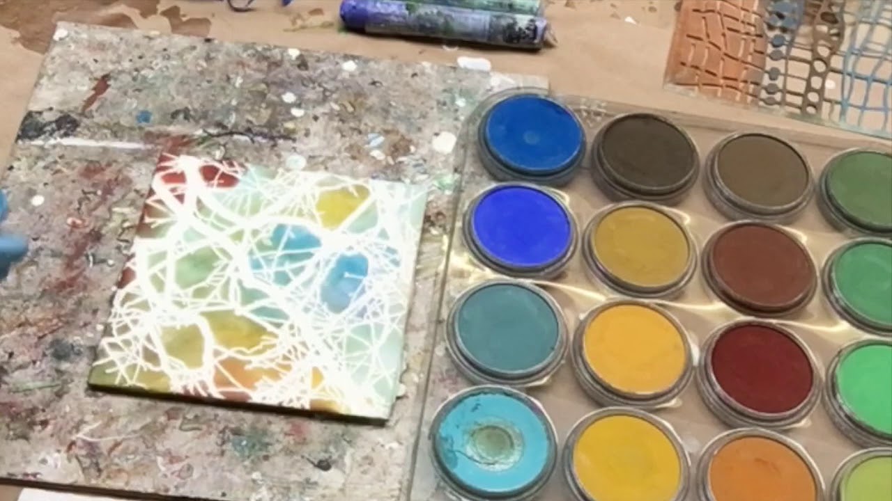 Wax on Wednesdays Adding Stencils to Your Encaustic Surface