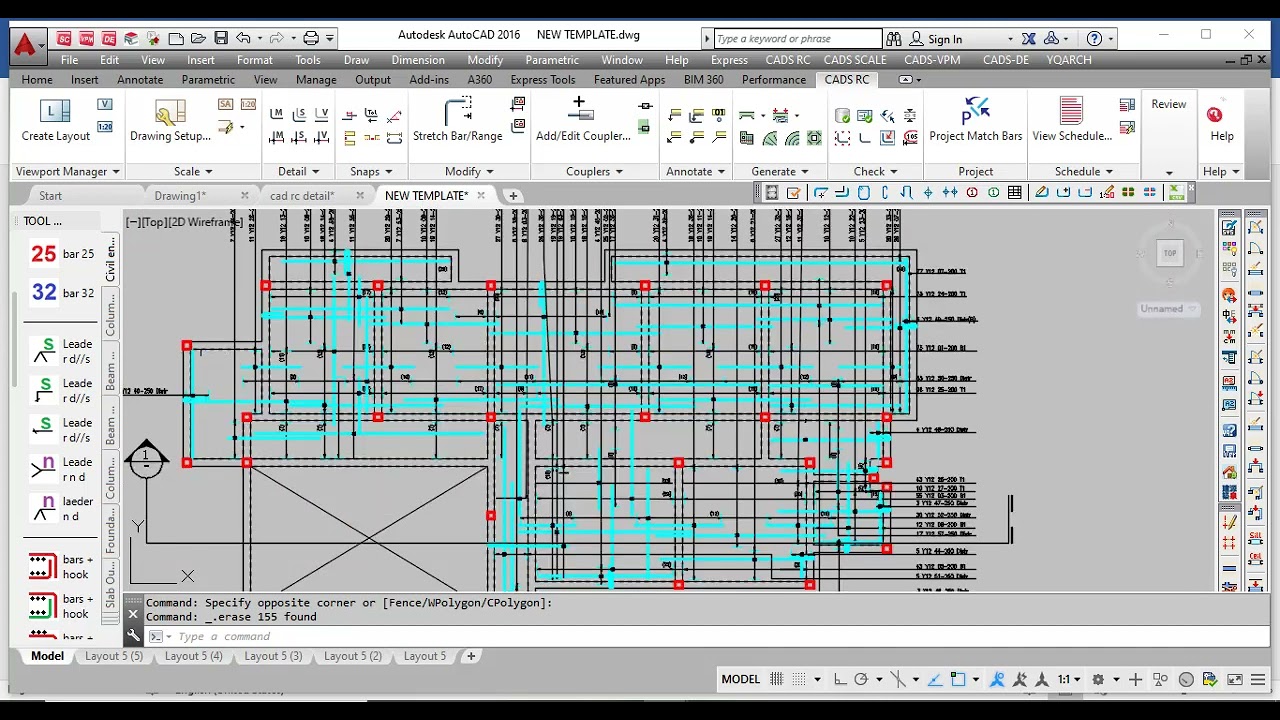 Manual Detailing of RC members with CAD RC || Episode 1 || Introduction.