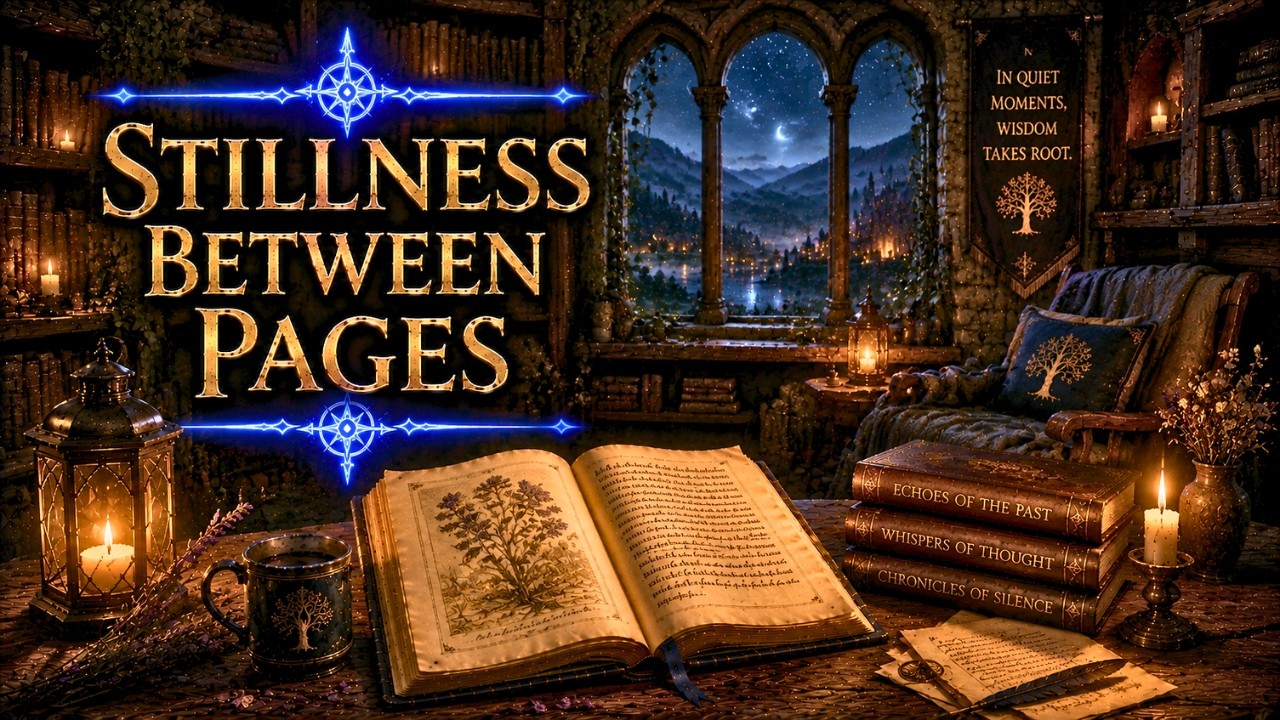 Stillness Between Pages 📖 – Fantasy Music for Focus & Reading (2 Hours)