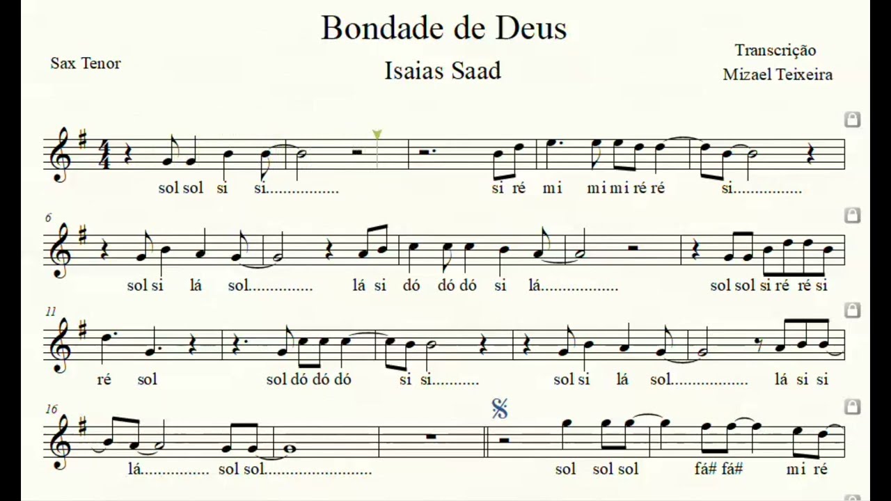 Bondade de Deus - Isaias Saad - Sax Tenor