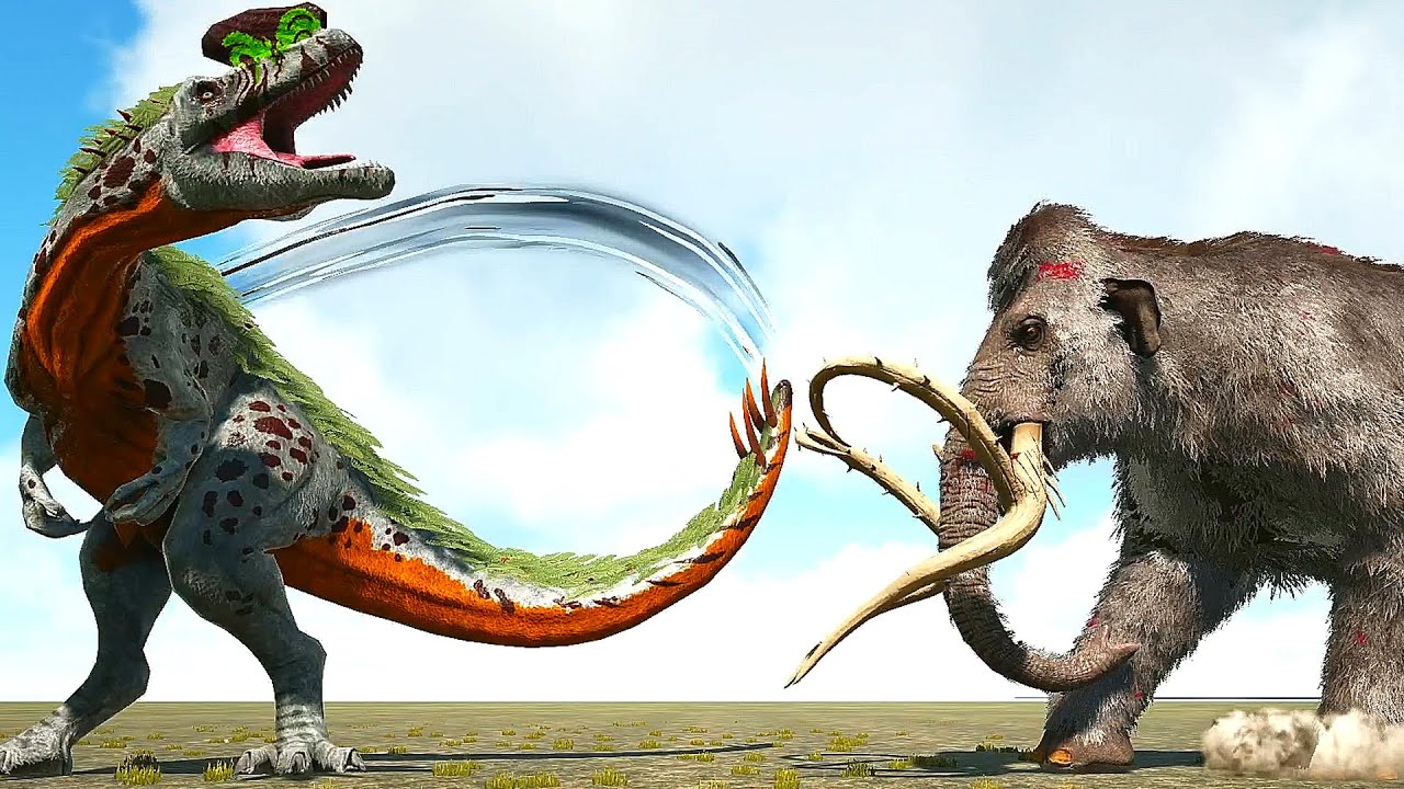 Ark Survival - SINOTYRANNUS vs MAMMOTH/TREX/SPINO and more [Ep.650]