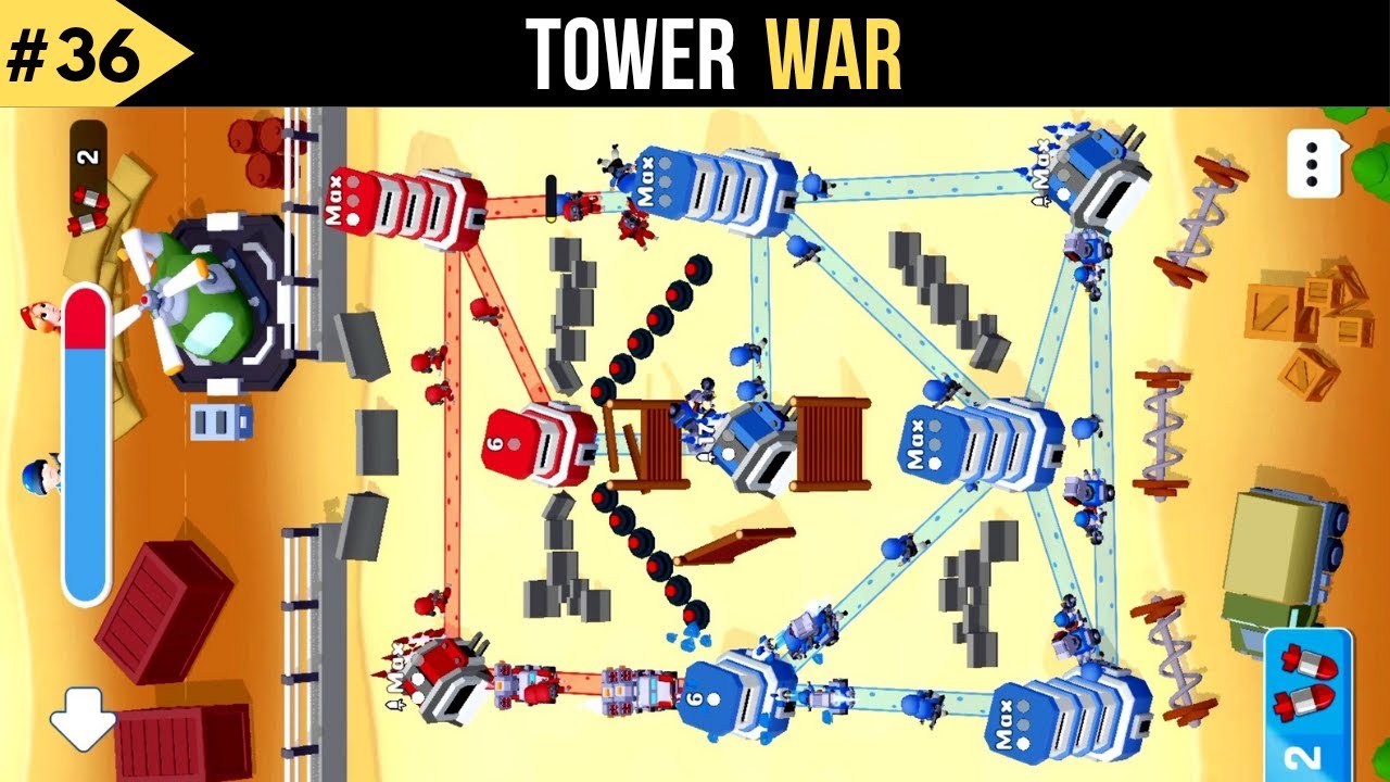 Tower war gameplay - satisfying gameplay videos - satisfying games android